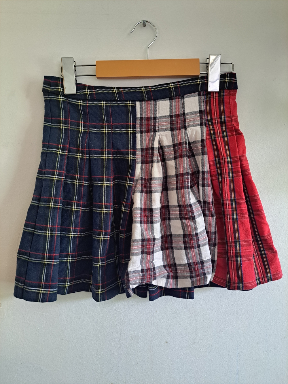 Zara Girls Plaid Pleated Skirt 11-12 Years | Patchwork Tartan Preppy Schoolgirl